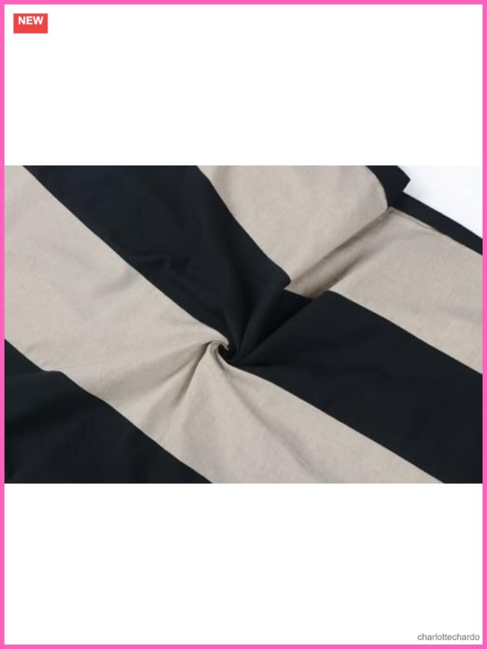 Sleeveless Color Block Linen Dress with A-Line Silhouette, Square Neck, Beach - Picture 3 of 3